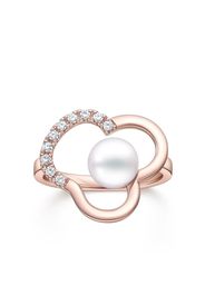 TASAKI "Anello Chants in oro rosa 18kt, perla e diamanti"