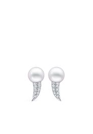 TASAKI 18kt white gold Collection Line Danger Fang pearl earrings - Argento