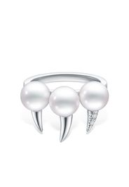 TASAKI 18kt white gold Collection Line Danger Fang pearl ring - Argento