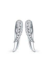 TASAKI 18kt white gold Collection Line Danger Horn diamond earrings - Argento