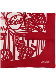 TASCHEN Foulard Cats and Dogs Ai Weiwei. - Rosso