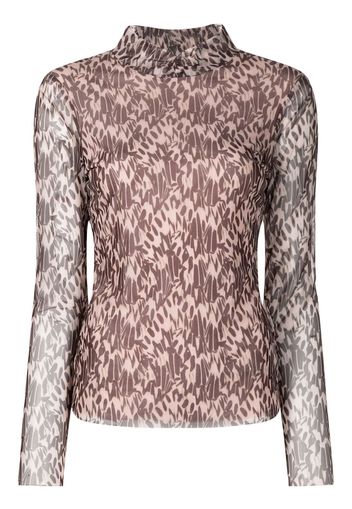 Ted Baker Jumila sheer patterend top - Marrone