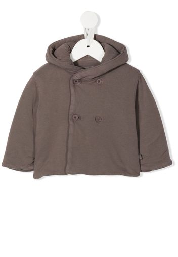 TEDDY & MINOU double-breasted hooded jacket - Marrone