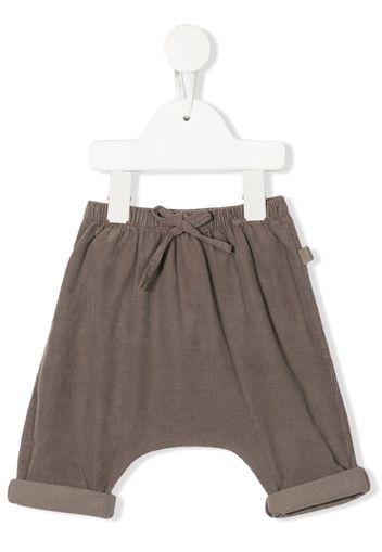 TEDDY & MINOU drawstring cropped trousers - Grigio