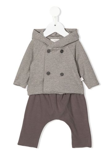 TEDDY & MINOU striped two-piece tracksuit - Grigio