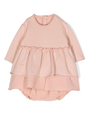 TEDDY & MINOU round-neck ruffle dress - Rosa