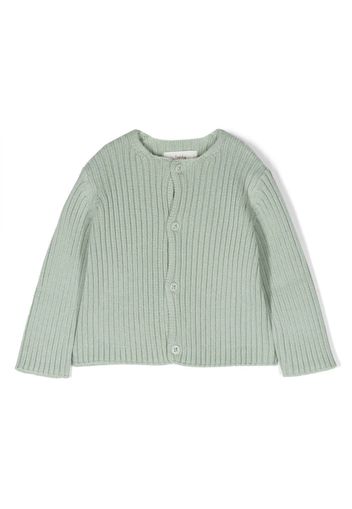 TEDDY & MINOU rib-knit cotton cardigan - Verde