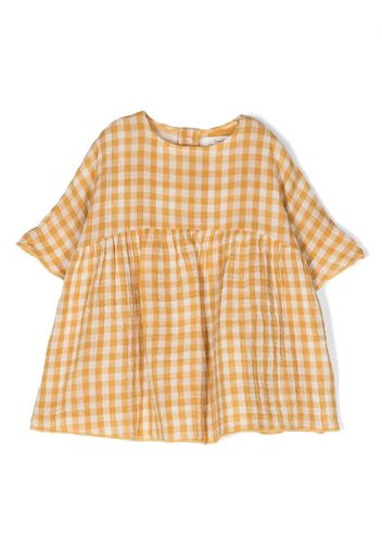 TEDDY & MINOU checkerboard-print empire blouse - Giallo