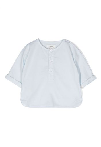 TEDDY & MINOU logo-tag short-sleeve shirt - Blu