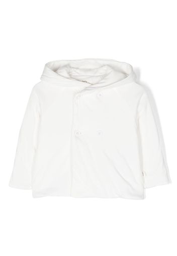 TEDDY & MINOU double-breasted hooded jacket - Bianco