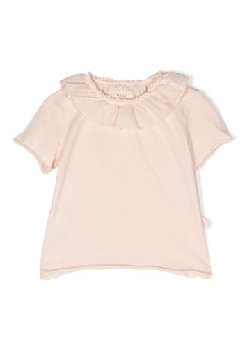 TEDDY & MINOU ruffle-trim cotton T-Shirt - Rosa