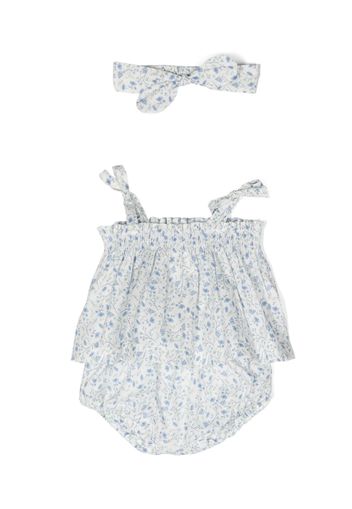 TEDDY & MINOU floral-print shorties set - Bianco