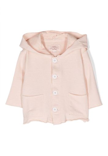 TEDDY & MINOU button-fastening hooded jacket - Toni neutri