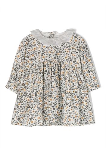 TEDDY & MINOU floral-print cotton dress - Bianco