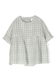 TEDDY & MINOU checkerboard print empire blouse - Verde