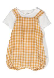 TEDDY & MINOU checkerboard romper set - Giallo