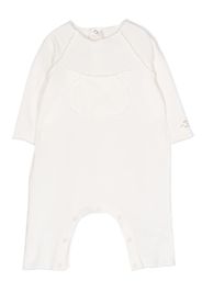 TEDDY & MINOU logo-detail cotton romper - Toni neutri