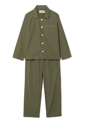 Tekla Kids organic cotton two-piece pyjama set - Verde