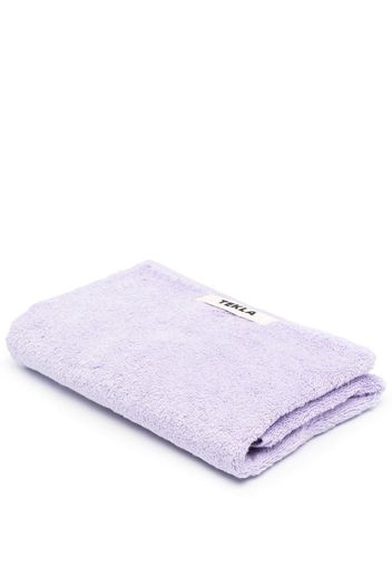 TEKLA logo embroidered organic cotton towel - Viola