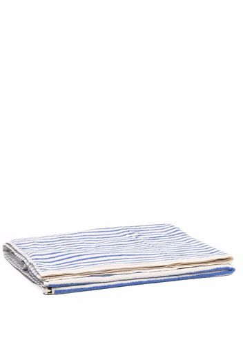 TEKLA striped organic cotton towel - Blu