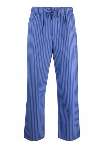 TEKLA Verneuil stripe-pattern pyjama trousers - Blu