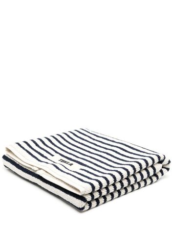 TEKLA striped terry-cloth towel - Bianco