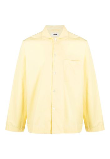 TEKLA poplin pajama shirt - Giallo