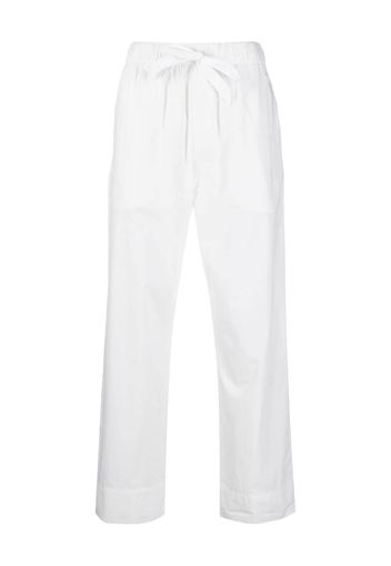 TEKLA poplin pajama trousers - Bianco