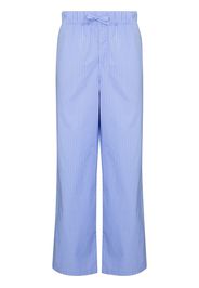 TEKLA striped drawstring pajama trousers - Blu