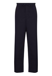 TEKLA drawstring poplin pajama trousers - Blu