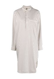 TEKLA striped organic cotton nightshirt - Toni neutri