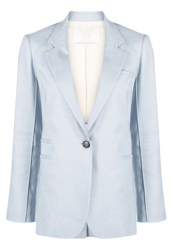 Tela linen-blend blazer - Blu