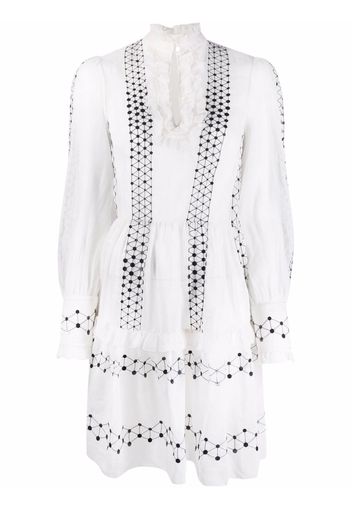 Temperley London Robin long-sleeve mini dress - Bianco