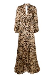 Piera leopard-print silk gown