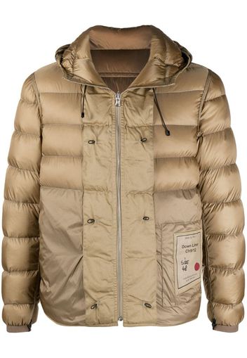 contrast panel down jacket