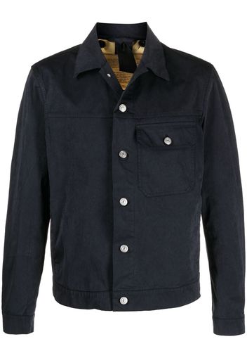 Ten C cotton button-down jacket - Blu