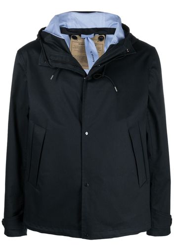 Ten C hooded cotton jacket - Blu