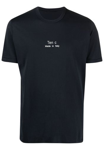 Ten C T-shirt con applicazione - Blu