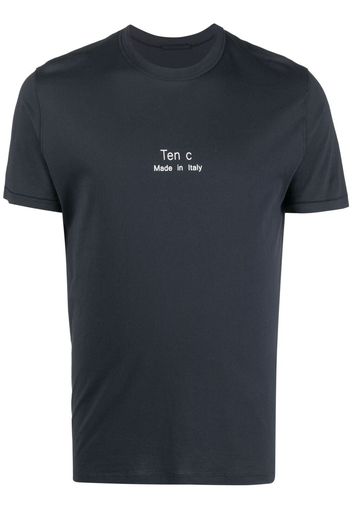 Ten C T-shirt con stampa - Blu