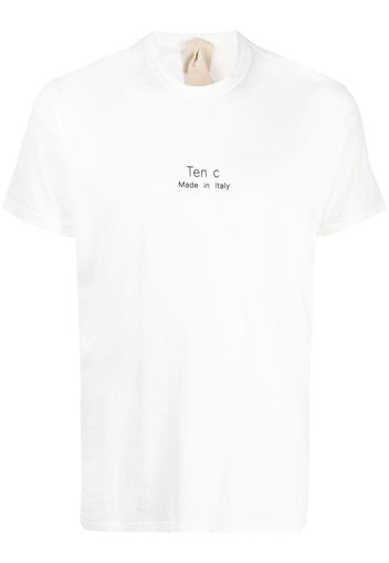 Ten C T-shirt con stampa - Bianco