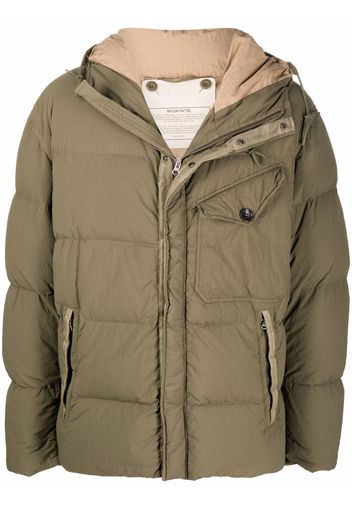 Ten C hooded padded jacket - Verde