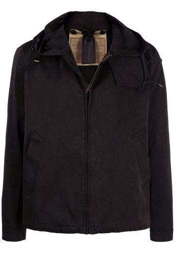 Ten C zip-up cotton hooded jacket - Nero