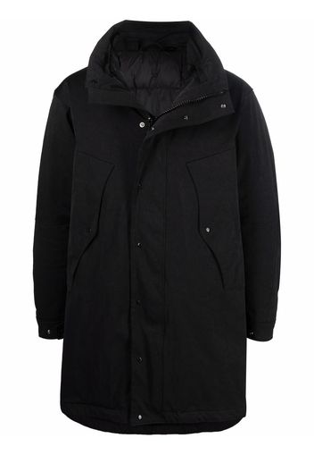 Ten C hooded padded down coat - Nero