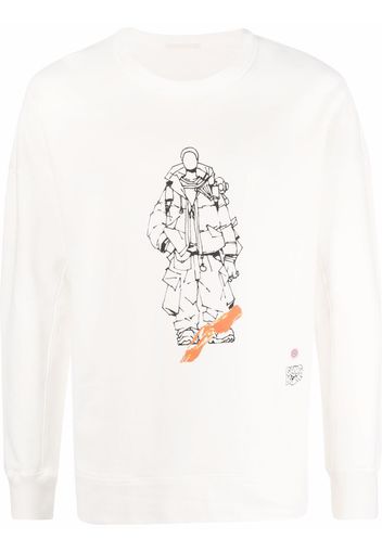 Ten C graphic-print sweatshirt - Bianco