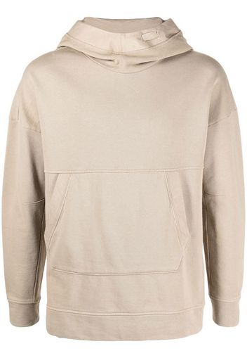 Ten C funnel-neck cotton hoodie - Toni neutri