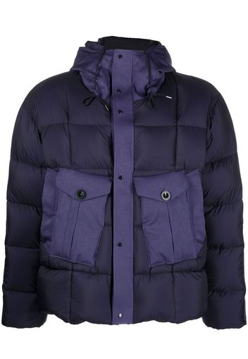 Ten C hooded padded jacket - Blu