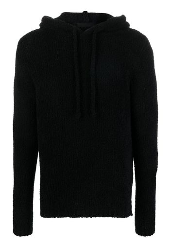 Ten C sherpa wool-blend hoodie - Nero