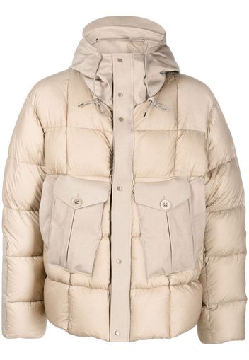 Ten C hooded padded jacket - Toni neutri
