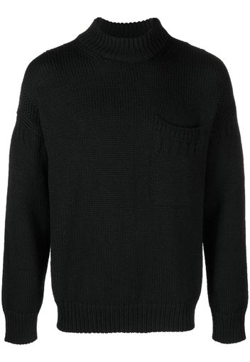Ten C mock-neck knitted jumper - Nero