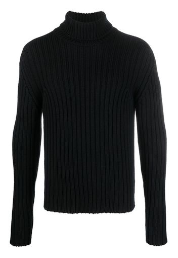 Ten C roll-neck rib-knit jumper - Nero